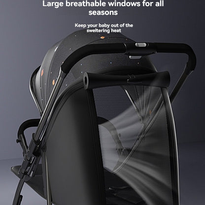 Baby360 FLOW Lightweight Baby Stroller – Foldable, Reversible Seat, Sun Canopy (Newborn to Toddler)