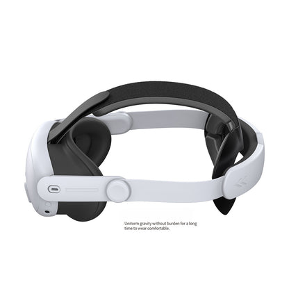 "Meta Quest 3/3S Comfort Replacement Head Strap - Adjustable VR Headband with Enhanced Padding (Black/White) | 10.3×2.2×8.2in | 10.8oz | ABS+Sponge Design for Oculus Quest 3"