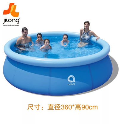 Inflatable Circular Swimming Pool for Kids - Portable, Folding Design