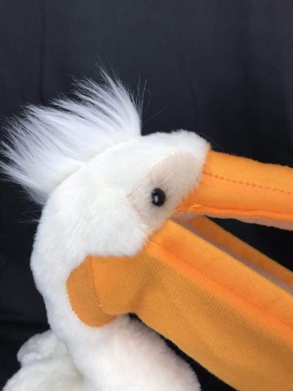 Simulated Long Mouth Personalized Bird Plush Toy with Fish and Pelican Plush Toy - Unique Big Mouth Duck Gift