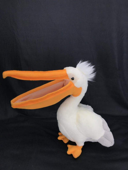 Simulated Long Mouth Personalized Bird Plush Toy with Fish and Pelican Plush Toy - Unique Big Mouth Duck Gift