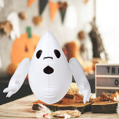 Inflatable Halloween Ghost Toy | PVC White Ghost & Cartoon Pumpkin Skeleton