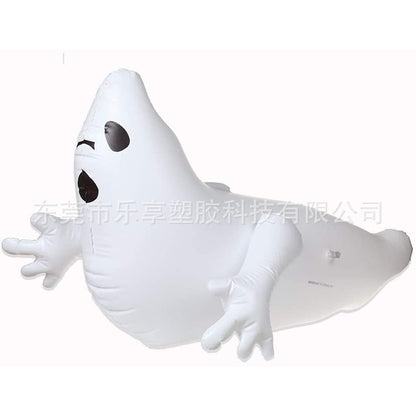 Inflatable Halloween Ghost Toy | PVC White Ghost & Cartoon Pumpkin Skeleton