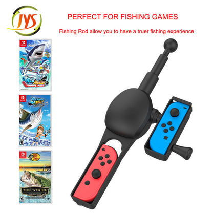 "Nintendo Switch/OLED Fishing Rod Controller - Realistic Fishing Simulator with Reel Sound | Motion Control for Fishing Star & Other Games | 6.3×2.2×13.4in | Lightweight 7.4oz ABS Design"