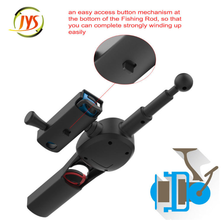 "Nintendo Switch/OLED Fishing Rod Controller - Realistic Fishing Simulator with Reel Sound | Motion Control for Fishing Star & Other Games | 6.3×2.2×13.4in | Lightweight 7.4oz ABS Design"