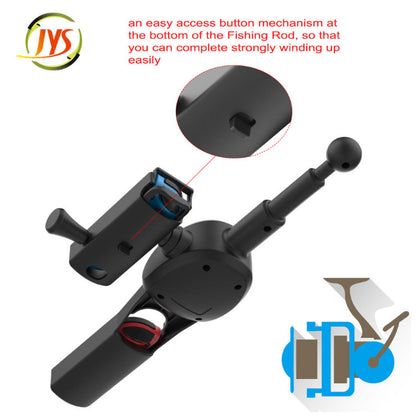 "Nintendo Switch/OLED Fishing Rod Controller - Realistic Fishing Simulator with Reel Sound | Motion Control for Fishing Star & Other Games | 6.3×2.2×13.4in | Lightweight 7.4oz ABS Design"