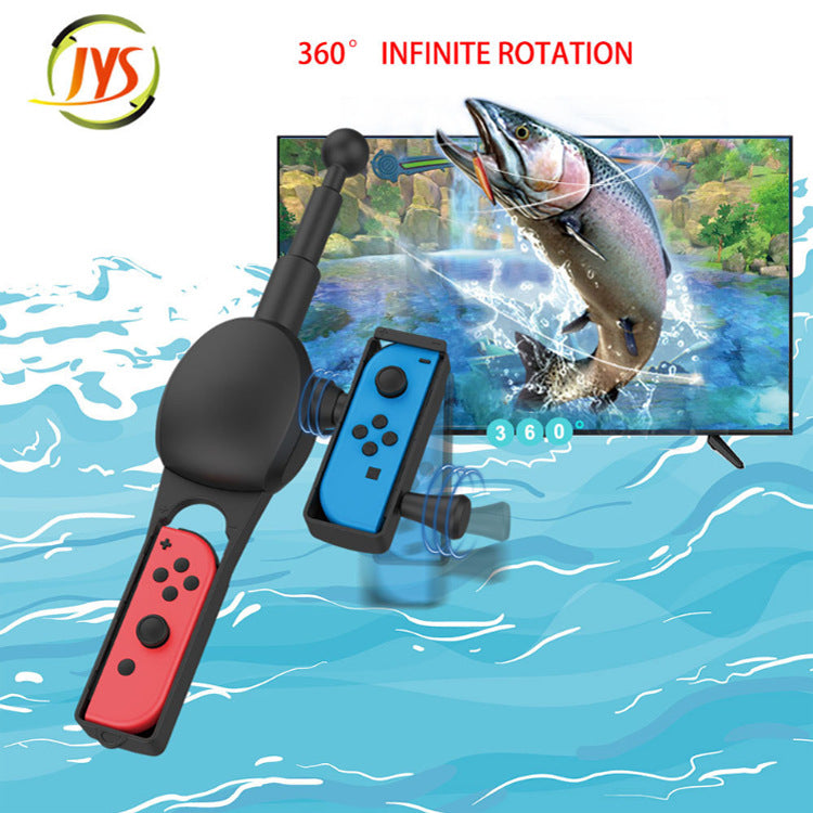 "Nintendo Switch/OLED Fishing Rod Controller - Realistic Fishing Simulator with Reel Sound | Motion Control for Fishing Star & Other Games | 6.3×2.2×13.4in | Lightweight 7.4oz ABS Design"