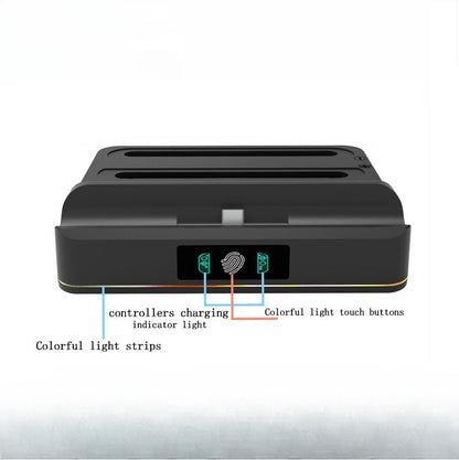 Universal Charging Dock for Nintendo Switch OLED/Switch/Switch 2 & Pro Controller, Dual Charging Station with LED Indicator