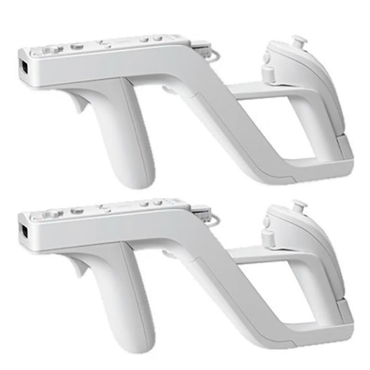 "Wiizapper Light Gun for Wii - Official Style Motion Controller for Resident Evil & Shooting Games | White (Naked/Packaged Options) | 13×5.5×1.65in | ABS Construction | Wii Remote Accessory"