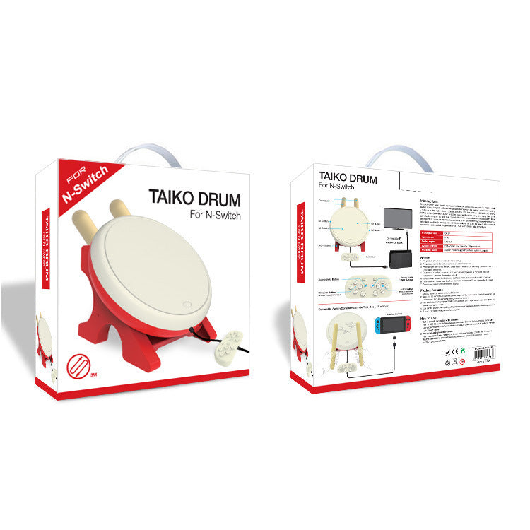 "Nintendo Switch Taiko Drum Controller | Official Style Drum for Taiko no Tatsujin Rhythm Game | 10.8×10.8×3.5in | USB Powered | Authentic Japanese Taiko Drum Experience (970g)"
