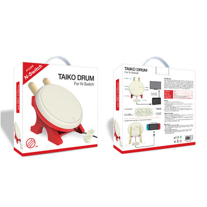 "Nintendo Switch Taiko Drum Controller | Official Style Drum for Taiko no Tatsujin Rhythm Game | 10.8×10.8×3.5in | USB Powered | Authentic Japanese Taiko Drum Experience (970g)"