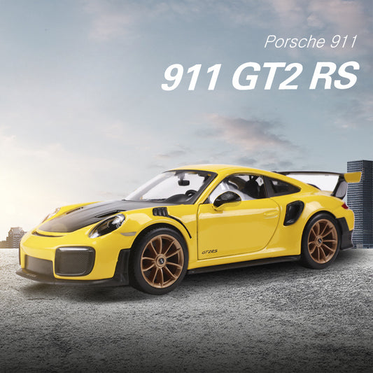 Porsche 911 GT2 RS 1:24 Scale Die-Cast Alloy Supercar Model – Limited Edition Collectible Racing Car Replica with Display Stand, Perfect Gift for Car Enthusiasts & Kids