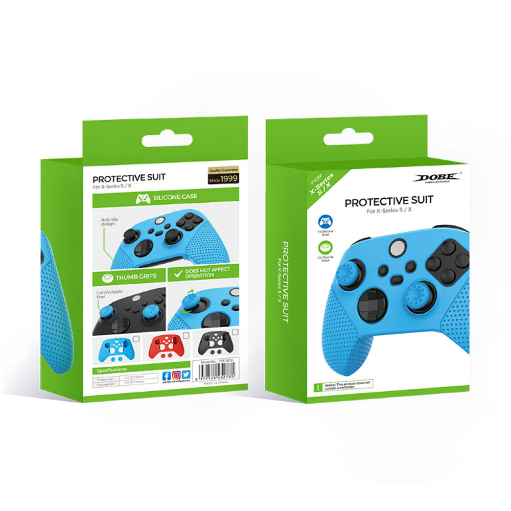 Xbox Series X/S Controller Silicone Grip Cover - Anti-Slip Textured Skin with Thumbstick Caps - Premium Protective Case for XSX/XSS Controllers (Red/Blue/Black) - Enhanced Comfort for All Gamer Levels