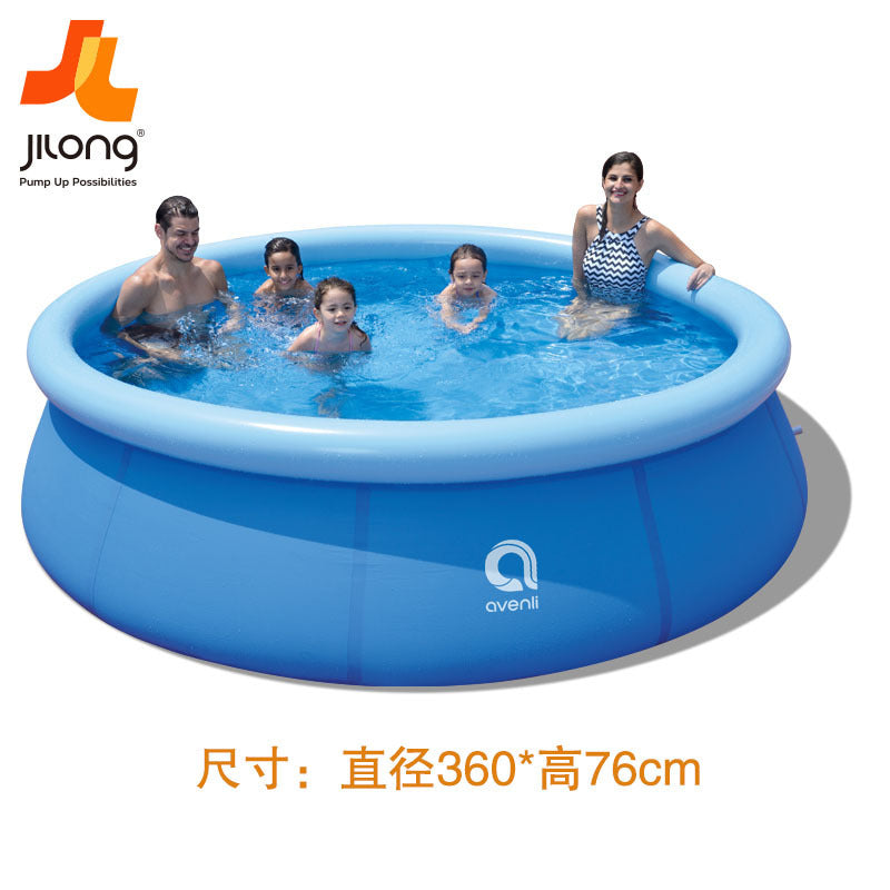 Inflatable Circular Swimming Pool for Kids - Portable, Folding Design