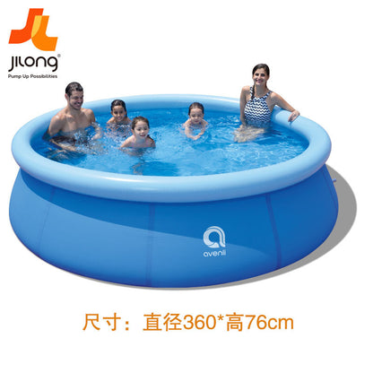 Inflatable Circular Swimming Pool for Kids - Portable, Folding Design