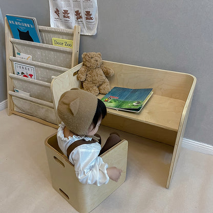 Baby360 STUDIO Kids Birch Wood Activity Table & 2 Chair Set – Adjustable Heights, Ergonomic Design, Multifunctional