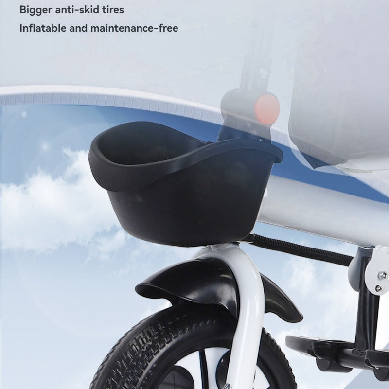 Baby360 FLEXI 6-in-1 Kids Tricycle Stroller – Reclining Seat, Swivel Handle, Sunshade & Basket