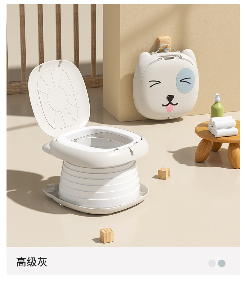 Portable Folding Travel Potty for Toddlers – Kids Toilet Seat for Boys & Girls, Baby Car Potty Chair