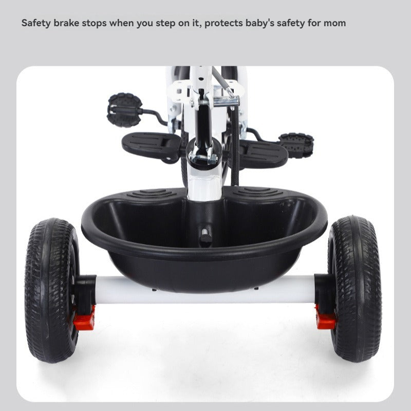 Baby360 FLEXI 6-in-1 Kids Tricycle Stroller – Reclining Seat, Swivel Handle, Sunshade & Basket