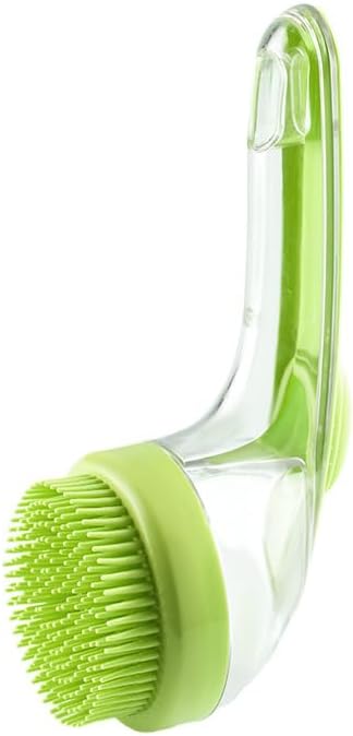 Pet Bath Brush with Body Wash Dispenser: Silicone Massage Design, Suitable for Both Cats and Dogs, Can Be Used as a Exfoliating Bath Comb (Green)