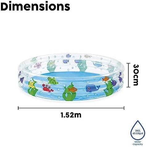BESTWAY Deep Dive 3-Ring Swimming Pool, F1.52m x H30cm, BW51004-20