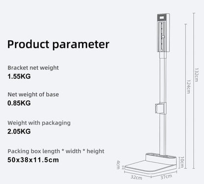 Freestanding Holder for Dyson Vacuum Stand – Suitable for Dyson V6 V7 V8 V10 V11 V12 V15 Vacuum Cleaners, Elegant and Stable Design – Charcoal Black