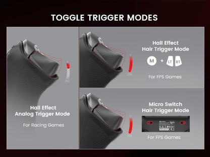 GameSir Tarantula Pro Wireless Controller for Switch/PC/iOS/Android with Charging Dock, Bluetooth 2.4G Wired Controller with Anti-Drift TMR Sticks, 9 Mappable Buttons, RGB Lighting,1200mAh