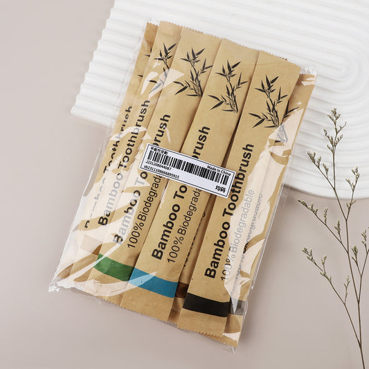 50/100 Soft Nylon Bamboo Toothbrushes - Full Size Heads, For Business Travelling, For Men, Women & Adults