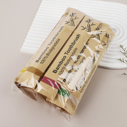 50/100 Soft Nylon Bamboo Toothbrushes - Full Size Heads, For Business Travelling, For Men, Women & Adults