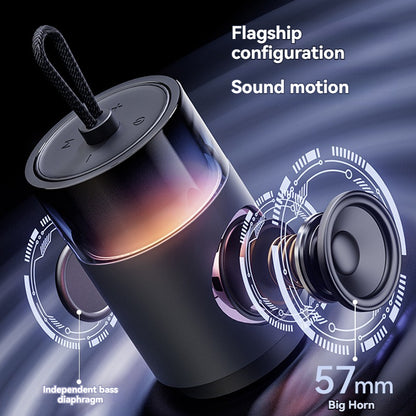 Wireless Bluetooth Speaker with Subwoofer, LED Lights, Mic & Karaoke – Long Battery Life, High-Quality Sound