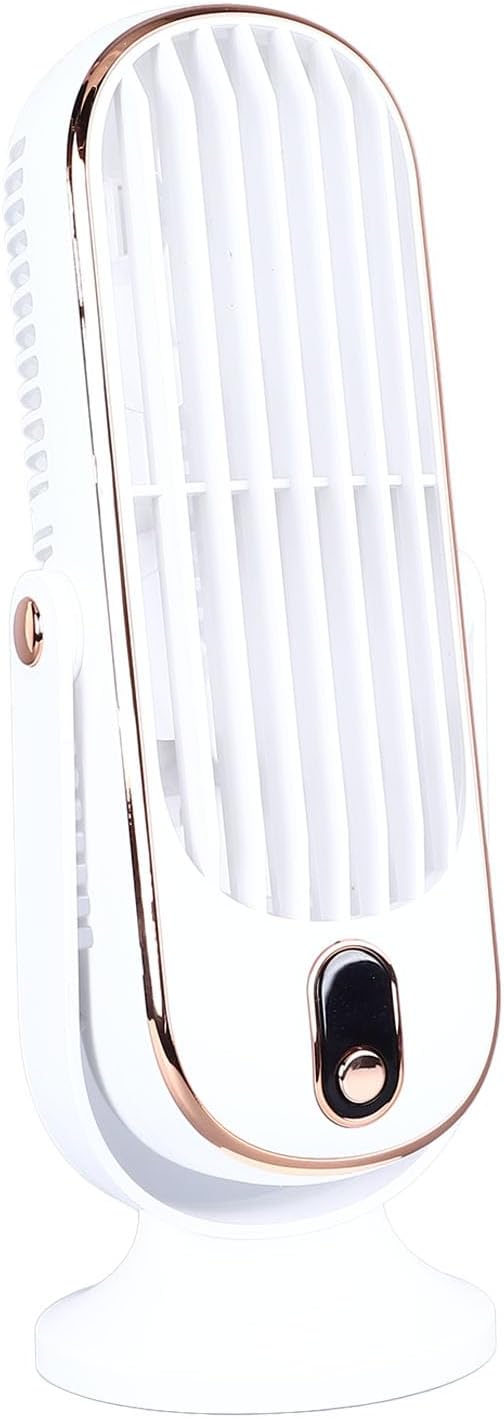 Table Tower Fan Portable USB Electric Cooling Fan with 5 Speeds Brushless Motor Standing Fans for Car Home Office (White)