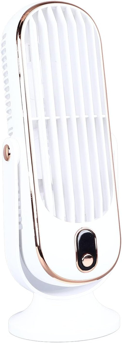 Table Tower Fan Portable USB Electric Cooling Fan with 5 Speeds Brushless Motor Standing Fans for Car Home Office (White)