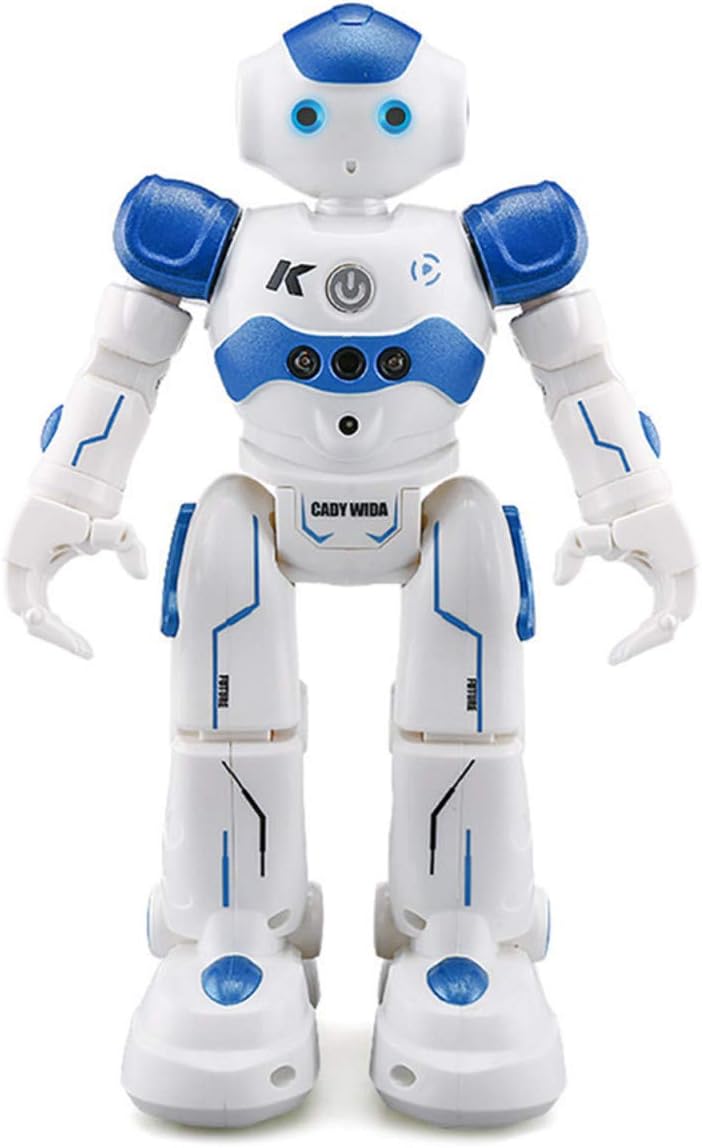 WEECOC RC Robot Toys Gesture Sensing Smart Robot Toy for Kids Can Singing Dancing Speaking Christmas Birthday Gift (Blue)