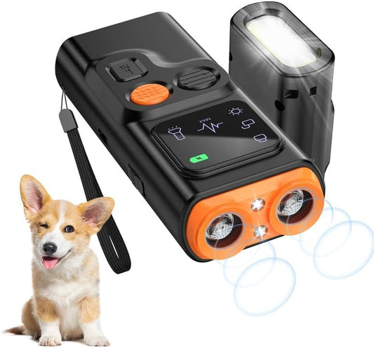 Anti Barking Device,4 Modes Ultrasonic Dog Repeller,Auto Dog Barking Deterrent Devices,Rechargeable stop dogs barking device,Anti Bark Device for Dogs,3 In 1 dog barking control device,Safe In/Outdoor