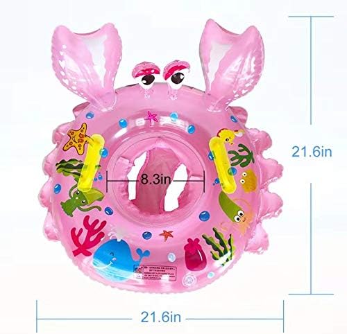 Baby Swimming Float Ring,Inflatable Swimming Ring Children Waist Float Inflatable Floats Pool Toys Swimming Pool Safety Handles Kids Toddler for Age of 6-36months