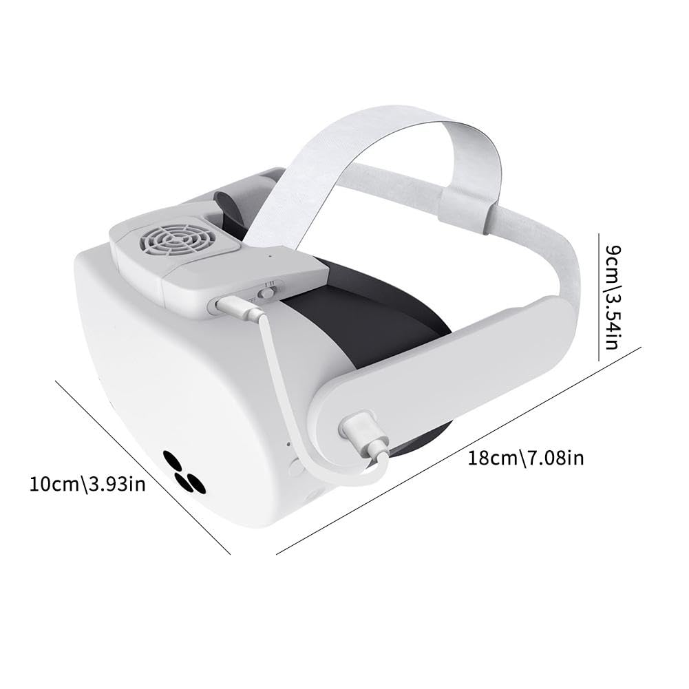 for Meta Quest 3S Cooling Fan Heat Dissipation VR Accessories Anti-fogging Accelerated Air Flow Adjustable 3-Speed Cooling Fan