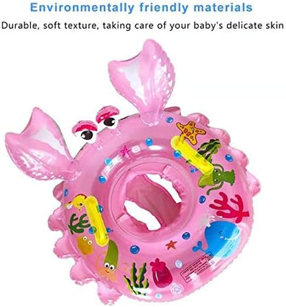 Baby Swimming Float Ring,Inflatable Swimming Ring Children Waist Float Inflatable Floats Pool Toys Swimming Pool Safety Handles Kids Toddler for Age of 6-36months