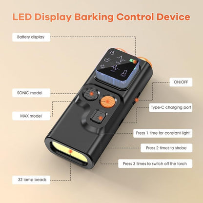 Anti Barking Device,4 Modes Ultrasonic Dog Repeller,Auto Dog Barking Deterrent Devices,Rechargeable stop dogs barking device,Anti Bark Device for Dogs,3 In 1 dog barking control device,Safe In/Outdoor