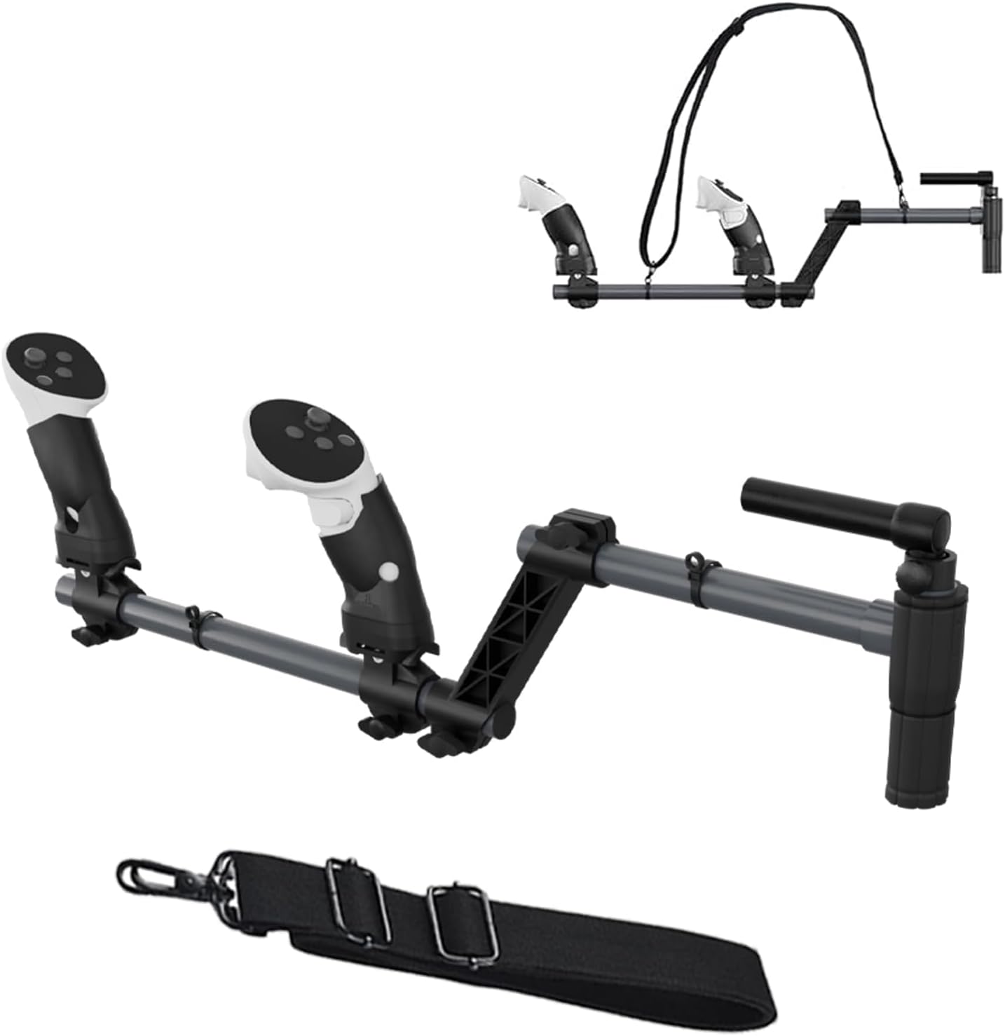 snap-fit VR blaster Stock for Quest 3, Rifle Grip VR Stock Controller Accessories Compatible with MetaQuest 3s, Lightweight & Quick Removable Quest3 Control snap-fit blasterstock Adapter (Black)