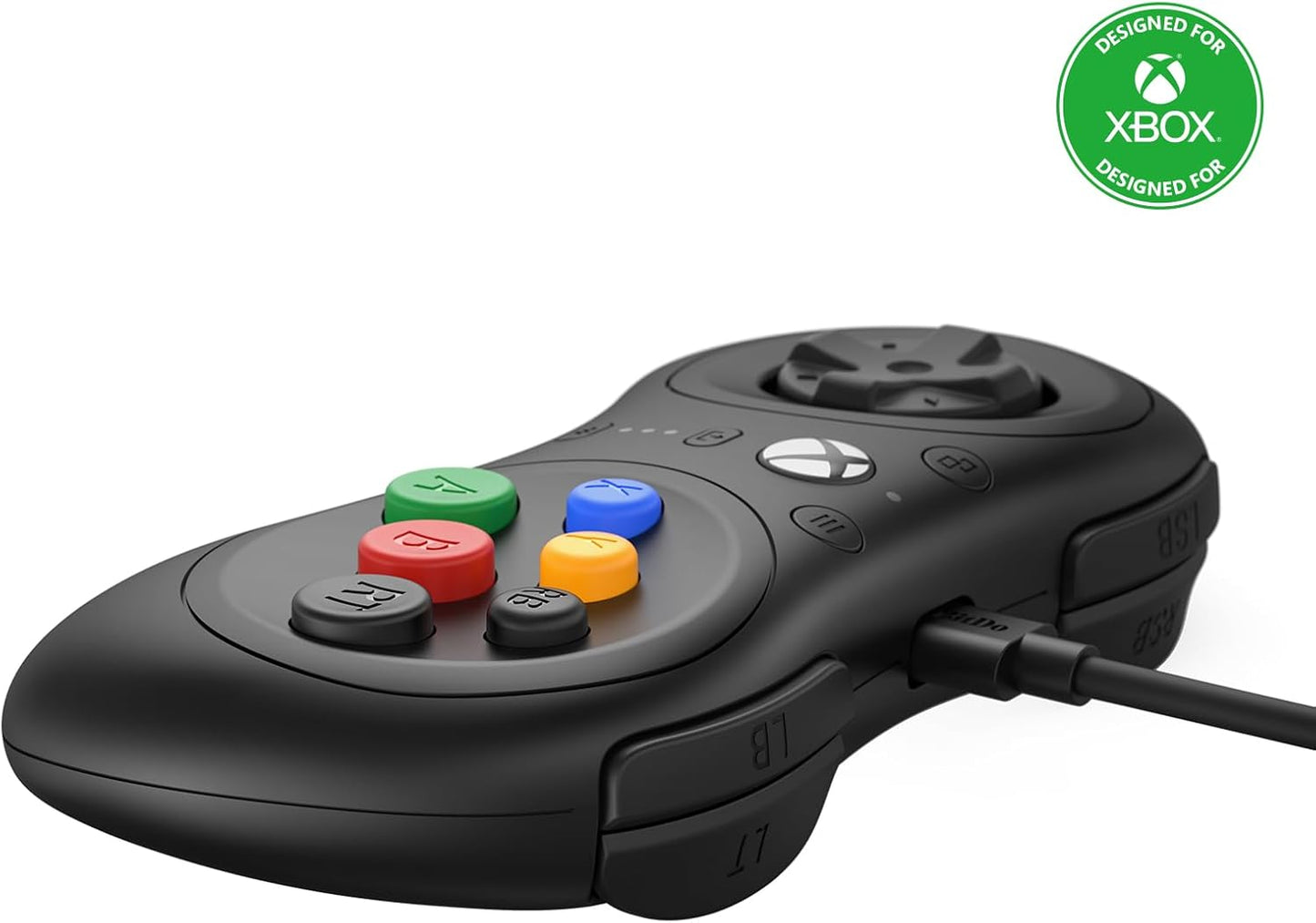 8Bitdo M30 Wired Controller for Xbox Series X|S, Xbox One, and Windows with 6-Button Layout - Officially Licensed