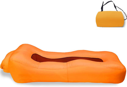Compact Pump-Free Inflatable Lounger, Portable, Waterproof, Air Leakage-Proof Design, for Backyard Beach Trips Camping picnics and Music Festivals (D)
