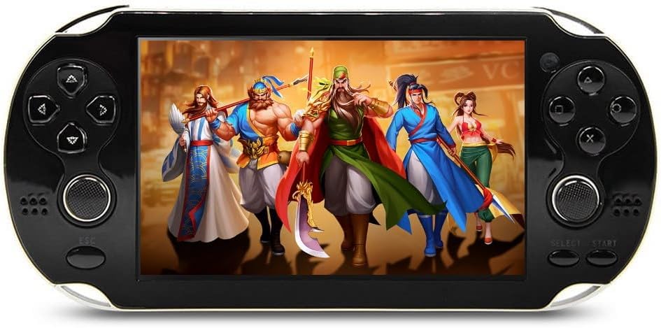 CZT handheld model 4.3 inch Double Joystick 8GB Build in 2200 Retro Game Video handheld model Arcade Multiple Emulator Mini Portable Game Player MP3/4 TV Out Gifts for early-stageren/Men(Black)