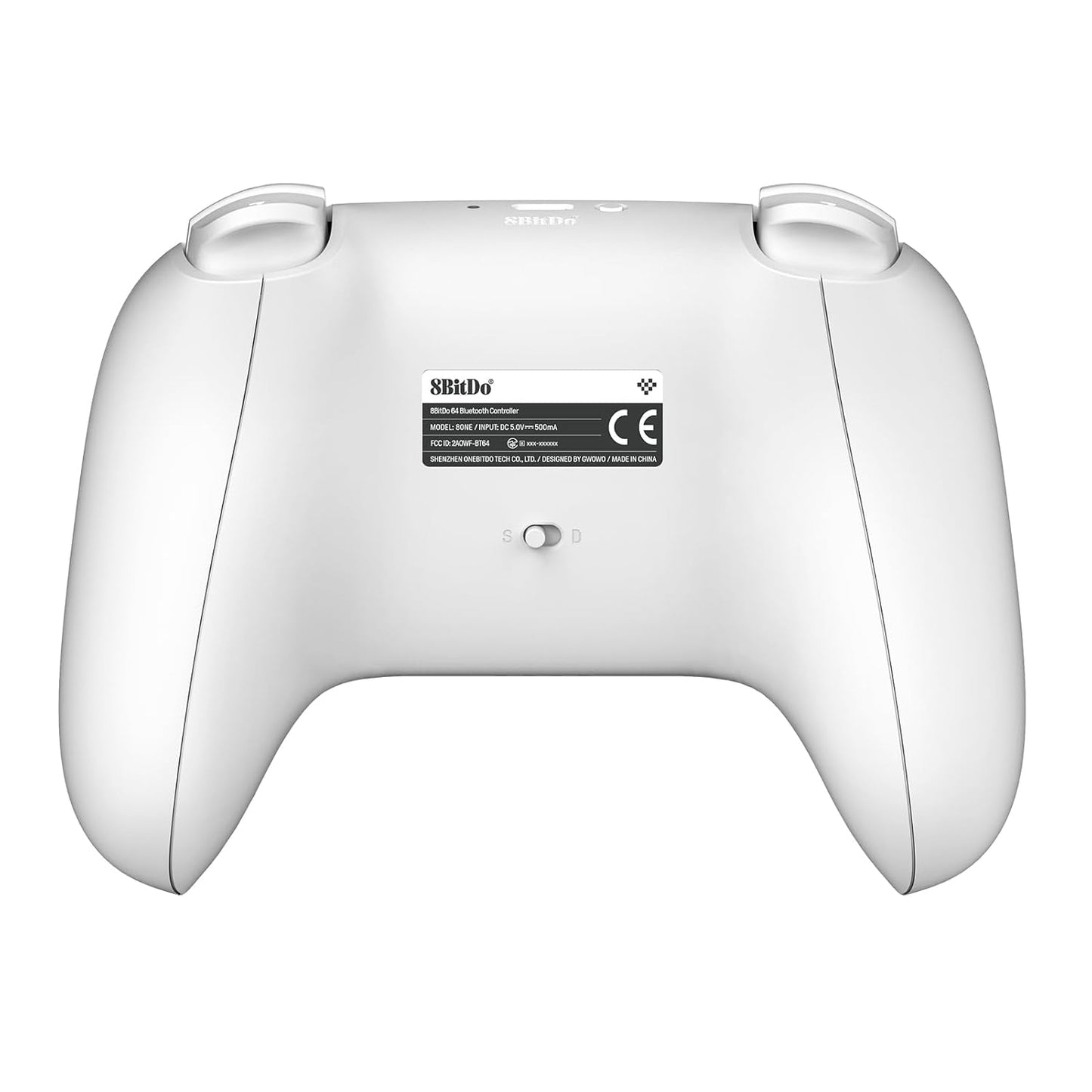 8BitDo 64 Bluetooth Controller for Analogue 3D, Switch, Switch 2, Windows, and Android (White)