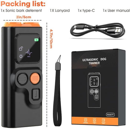 Anti Barking Device,4 Modes Ultrasonic Dog Repeller,Auto Dog Barking Deterrent Devices,Rechargeable stop dogs barking device,Anti Bark Device for Dogs,3 In 1 dog barking control device,Safe In/Outdoor