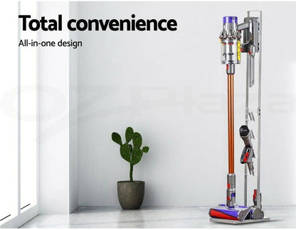 Freestanding Vacuum & Accessories Stand for Dyson V6 V7 V8 V10 V11 (Black)