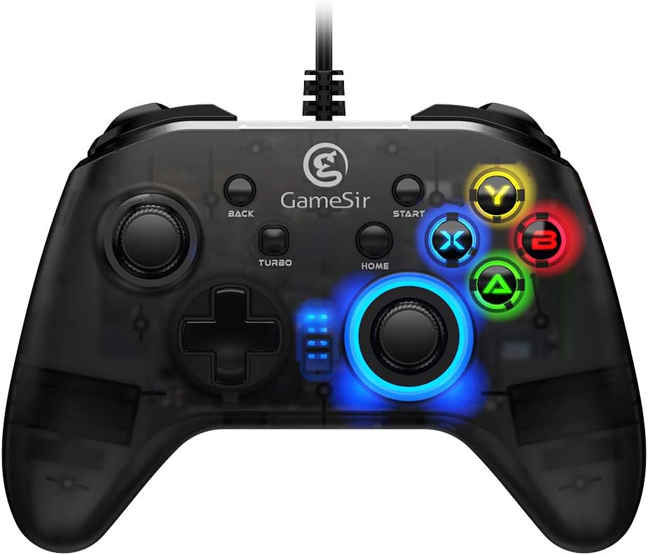 GameSir T4 Pro Wireless Bluetooth Controller for Nintendo Switch, Switch Pro Controller with LED Backlight, Turbo Gamepad Joystick with Dual Motor, Programmable Game Controller for iPhone/Android/PC