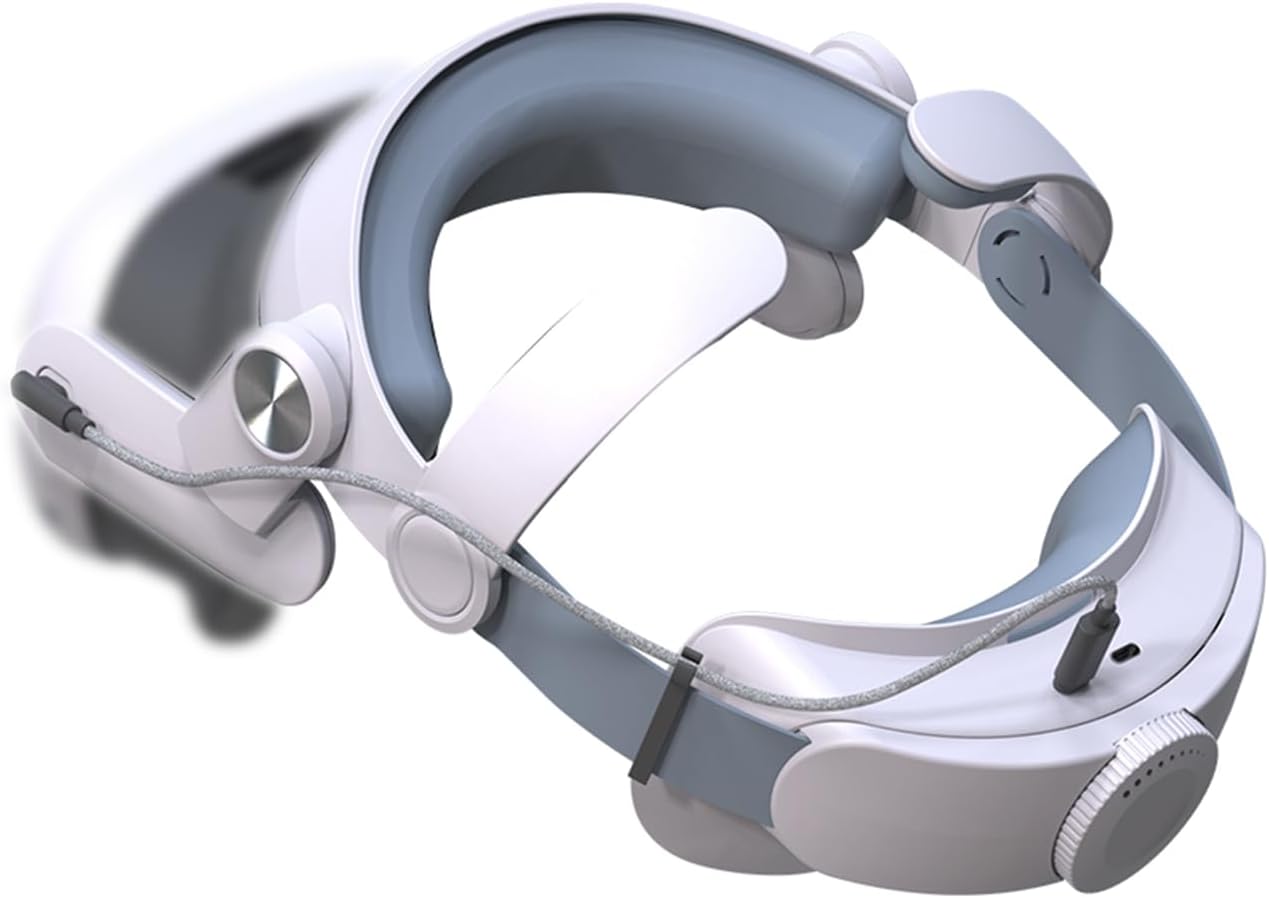Strap Compatible with Meta Quest3 VR Headset 5000mAh 360° Wrap-Around Adjustable 180° Pressure Relief VR Accessories for Comfortable Wearing Enhanced User Experience Safe Reliable Charging Easy Insta