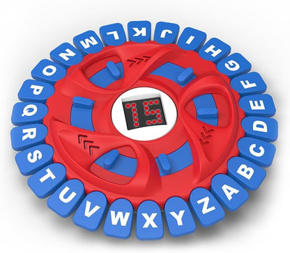 Fast-Paced Family Word Game with 15-Second Timer | 36 Category Cards, Portable 9‑Inch Board | Educational Word Challenge for early-stage & Adults | Fun Learning Toy for Home, Travel & Parties (Blue)