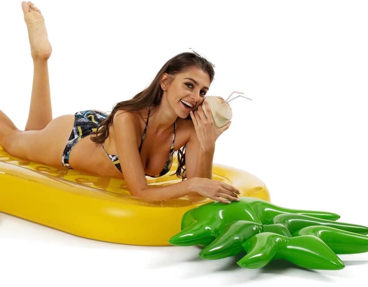 VICKEA Inflatable Pool Floats for Kids and Adults, Large Water Inflatable Pineapple Pool Float for Swimming Pool