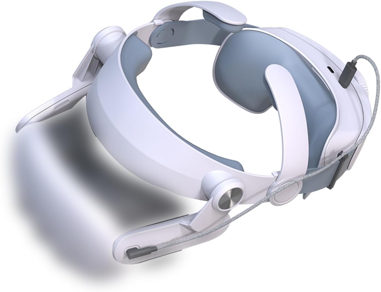 Strap Compatible with Meta Quest3 VR Headset 5000mAh 360° Wrap-Around Adjustable 180° Pressure Relief VR Accessories for Comfortable Wearing Enhanced User Experience Safe Reliable Charging Easy Insta